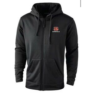 Dunbrooke Cincinnati Bengals Hoodie Jacket Mens XL Black Full Zip NFL Logo